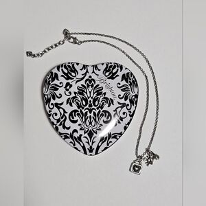 Brighton princess crown/heart charm necklace